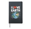 I Love Earth Planet Nature Conservation Design Hardcover Journal, Black