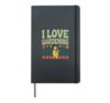 I Love Gardening Plant Enthusiast Art Hardcover Journal, Black