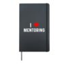 I Love Mentoring - Heart - Distressed - Mentor Mentee Hardcover Journal, Black