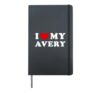 I Love My Avery, I Heart My Avery Hardcover Journal, Black