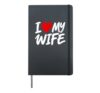I Love My Wife Heart Declaration Hardcover Journal, Black