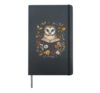 I Love Reading Book Lover Barn Owl Floral Hardcover Journal, Black