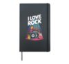 I Love Rock Music Guitar Amplifier Art Hardcover Journal, Black