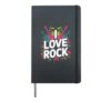 I Love Rock Vibrant Guitar Drums Hardcover Journal, Black