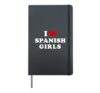 I Love Spanish Girls, I Heart Spanish Girls Hardcover Journal, Black
