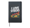 I Love Stocks Bullish Investor Enthusiasm Hardcover Journal, Black