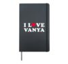 I Love Vanya Matching Girlfriend & Boyfriend Vanya Name Hardcover Journal, Black