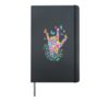 I Love You ASL Sign Language Botanical Flower Butterflies Hardcover Journal, Black