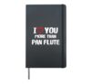 I love You more than Pan Flute Shirt Funny Women Christmas Hardcover Journal, Black