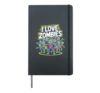 I Love Zombies Funny Undead Graphic Hardcover Journal, Black