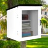 Ilyapa Library Box Outdoor, 16x14x17 White - Little Outdoor Book Library