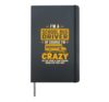 Im A School Bus Driver of Course Im Crazy Student Teacher Hardcover Journal, Black
