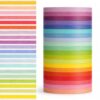IMengjbang 20 Rolls Rainbow Washi Tape Slim, Colorful Washi Tape Set 16.4ft