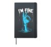 I'm Fine - Sarcastic Feeling Fine Symbol Underwater Hand Hardcover Journal, Black