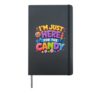 I'm Just Here for the Candy Funny Halloween Costume Hardcover Journal, Black