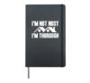 I'm Not Nosy I'm Thorough HOA Homeowners Neighbor Hardcover Journal, Black