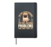 I'm Not Overthinking Pre-Solving Problems Funny Dog Pug Hardcover Journal, Black