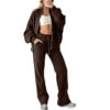 ImnUuy Womens Sweatsuits 2 Piece Set Zip up Jacket Joggers Pant Lounge Sets
