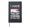 I'm Staying In Tha Van Phasmophobia man Funny women gift Hardcover Journal, Black