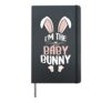 I'm The Baby Bunny Matching Family Easter Bunny Hardcover Journal, Black