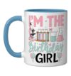 I'm The Birthday Girl Science Lab Ceramic Mug, Blue/White, 11oz