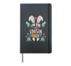 I'm The Cousin Bunny Matching Family Easter Bunny Hardcover Journal, Black