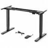 iMustech BaiWay Dual Motor Electric Standing Desk Frame Height Adjustable Sit Stand Desk Legs for 43.3 to 70.8 Inch Table Tops 330 lbs Capacity 3 Memory Presets Anti-Collision Black Frame Only