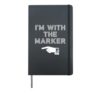 I'm with Marker Simple Casual Matching Halloween Costume Hardcover Journal, Black