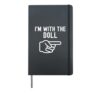 I'm With the Doll Funny Couples Matching Halloween Hardcover Journal, Black