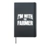 I'm with the Farmer Funny Matching Halloween Costume Hardcover Journal, Black