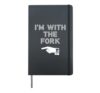 I'm with the Fork Simple Casual Halloween Costume Hardcover Journal, Black