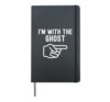 I'm With the Ghost Funny Lazy Matching Halloween Costume Hardcover Journal, Black