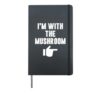 I'm with the Mushroom Couples Matching Halloween Costume Hardcover Journal, Black