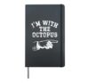 I'm with the Octopus Funny Matching Vintage Halloween Hardcover Journal, Black