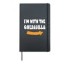 I'm with the quesadilla Funny Lazy Halloween Costume Hardcover Journal, Black