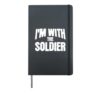 I'm with the Soldier Funny Matching Halloween Costume Hardcover Journal, Black