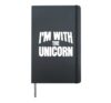 I'm with the Unicorn Funny Matching Halloween Costume Hardcover Journal, Black