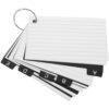Index Cards with Binder Rings, Portable Black Paper Memorization Cards