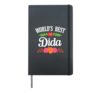 India Dida T Shirt - World's Best Grandma Shirt Hardcover Journal, Black
