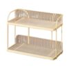 Industrial Book Shelf Display Stand Desktop with Handle Iron Frame & Plastic Plates Perfect for Home Office & Study Storage Solutions.
