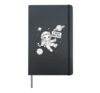 I Need More Space Cat Astronaut Introvert Humor Galaxy Lover Hardcover Journal, Black
