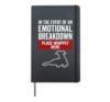 In Event Of Emotional Breakdown - Dog Whippet Hardcover Journal, Black