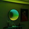 Infinity Mirror Tunnel Lamp, LED Sensory Night Light, Battery & USB Powered, 3D Mirror Effect for Home, Desk, Living Room, Unique Lighting Decor - 30cm