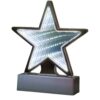 Infinity Mirror Tunnel LED Night Light, 3D Tunnel Lamp Desktop Lamp with Five Pointed Star Design, High Brightness Optical Illusion for Home Decor, Party, Christmas, Wedding, Romantic Bedroom
