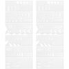 INFUNLY 12 Pcs Fish Scale Stencils for Paint Reusable Fishing Lure Stencil Kit 2.1"x5.3" Fishbone Hollow Drawing Template Fish Lure Airbrush Stencil for Custom Baits Fishing Gear DIY Craft
