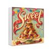 InkRain Sweet Cream Puff Tower Wooden Box Sign 5x5 Inch Wood Decor