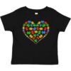 inktastic Puzzle Piece Heart Autism Baby T-Shirt 24 Months 0040 Black 495b2