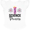 inktastic Science Princess Toddler Flutter Sleeve T-Shirt 4T White 311a6