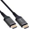Inline HDMI AOC Cable Ultra High Speed HDMI 2.1 Fibre Optic Cable for 8K 60Hz 4K 240Hz, Aluminium Connector, ARC eARC HDR, Gold-Plated, 50 m, 17950X