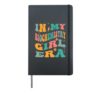 In My Biochemistry Girl Era Groovy Biochemist Hardcover Journal, Black